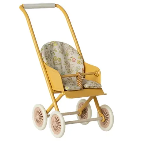 Maileg Wózek żółty Stroller Micro yellow dla myszek 2025
