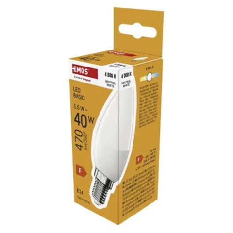 Żarówka LED Basic świeczka / E14 / 5,5 W (40 W) / 470 lm / 470 lm / Ciepła biel