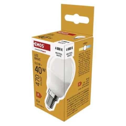 Żarówka LED Basic Mini Globe / E14 / 5,5 W (40 W) / 470 lm / 470 lm / Ciepła biel