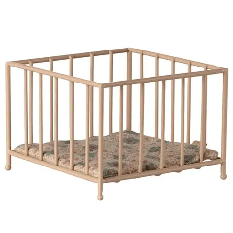 Maileg kojec różowy łóżko łóżeczko dla myszek Playpen