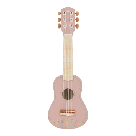 Drewniana gitara różowa Safari Friends FSC Little Dutch