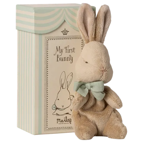 Maileg króliczek my first bunny mięta w pudełeczku
