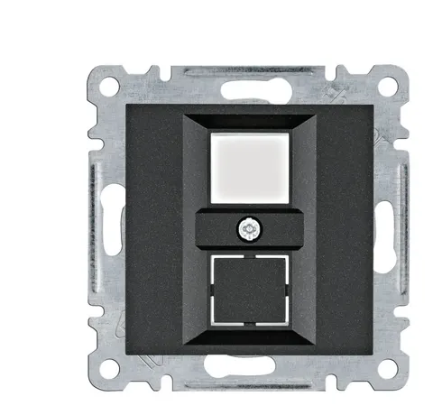 LUMINA Płytka podwójna Keystone Jack, czarny; WL2323, HAGER