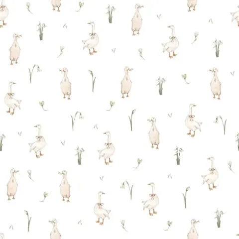 Tapeta dziecięca gąski małe w pasach 280x53 cm