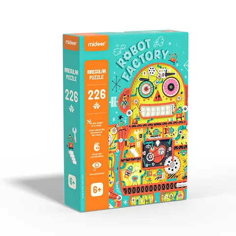 Puzzle Fabryka robotów 226 el. - Mideer