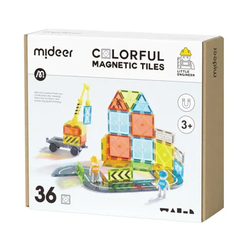 Klocki magnetyczne mideer – Mały architekt (36 el.)