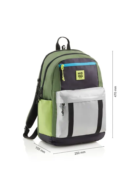 Plecak trzykomorowy Amsterdam Miquelrius - Rider Green 28L