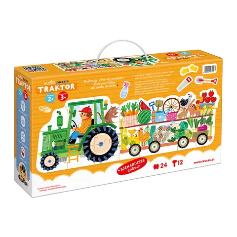 Moto puzzle Traktor dla dzieci: 2+ 3+