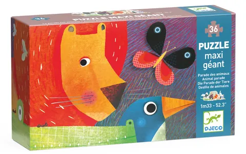 Puzzle PARADA ZWIERZĄT 1,33m 36elementów. Djeco