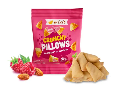 Chrupiące poduszki zbożowe do kieszeni - Maliny & migdały. Mixit