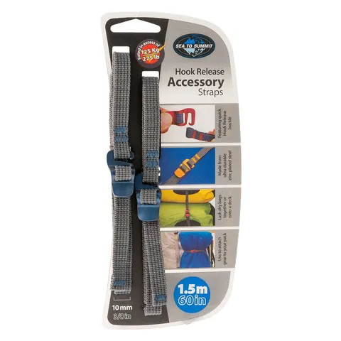 Pasy Sea To Summit Accessory Strap with Hook Buckle 10mm Webbing 1.5m Blue