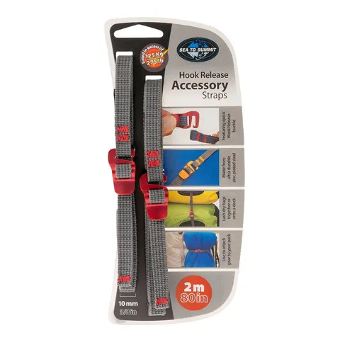Pasy Sea To Summit Accessory Strap with Hook Buckle 10mm Webbing 2.0m Red