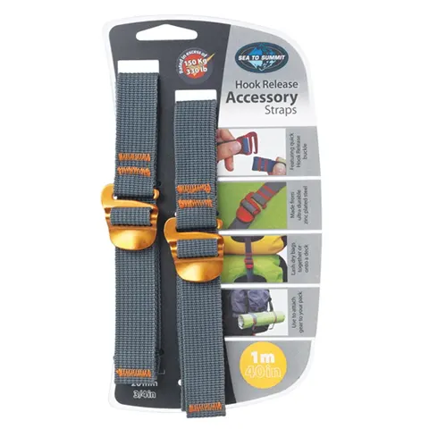 Pasy Sea To Summit Accessory Strap with Hook Buckle 20mm Webbing 1.0m Yellow