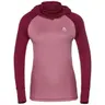 Damska termoaktywna koszulka z kapturem Odlo SUW Top with Facemask l /s ACTIVE Revelstoke Warm-Rumba Red-Mesa Rose