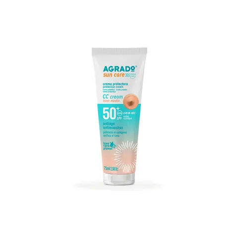 AGRADO Ochronny krem do twarzy CC cream SPF50+, 75 ml