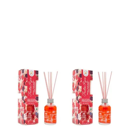 LA CASA DE LOS AROMAS INTENSO Patyczki zapachowe CZERWONE OWOCE 100 ml, pakiet 2 opakowań