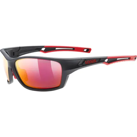 Okulary Uvex Sportstyle 232 - Black/mat/red