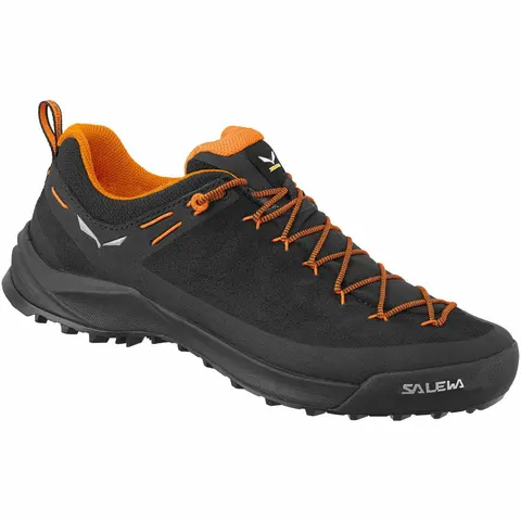 Męskie buty podejściowe Salewa MS Wildfire Leather - Black/Fluo Orange