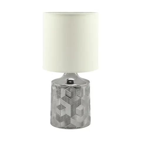 Lampka stołowa LINDA E14 CHROME/WHITE
