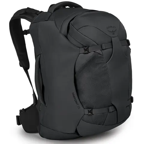 Męski plecak podróżny Osprey Farpoint 55 – Tunnel Vision Grey