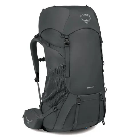 Męski plecak trekkingowy Osprey Rook 65 - Dark Charcoal/Silver Lining