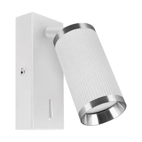 Kinkiet nad łóżko do sypialni FRIDA WLL GU10 WHITE/CHROME