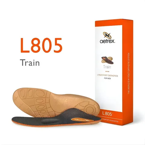 Męskie wkładki ortopedyczne ze wsparciem śródstopia Aetrex Train Orthotics L805M