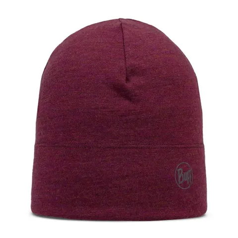 Ciepła czapka Buff Merino Midweight Beanie - Melange Tibetan Red