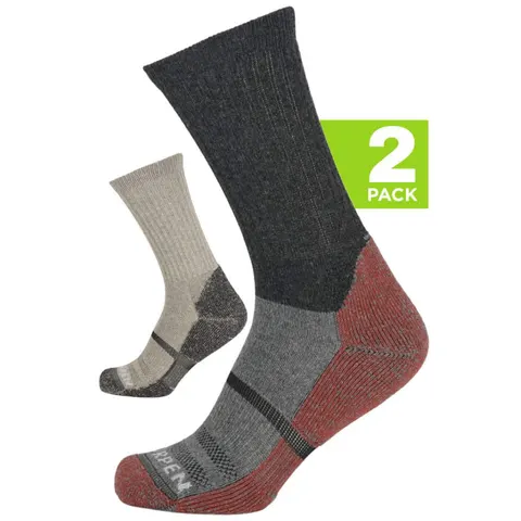 Skarpety Lorpen T2 2 Pack Wool Hike Crew - Whales Grey/Arena