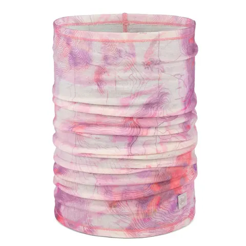 Chusta Buff Merino Lightweight Prints Neckwear - Orisa Pink Azalea