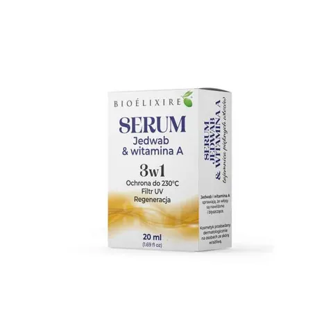 BIOELIXIRE Serum Jedwab do włosów z Wit A, Filtr UV + Q10, 20 ml
