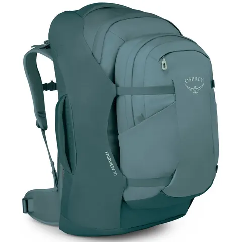 Damski plecak podróżny Osprey Fairview 70 – Cascade Blue/Torrent Blue