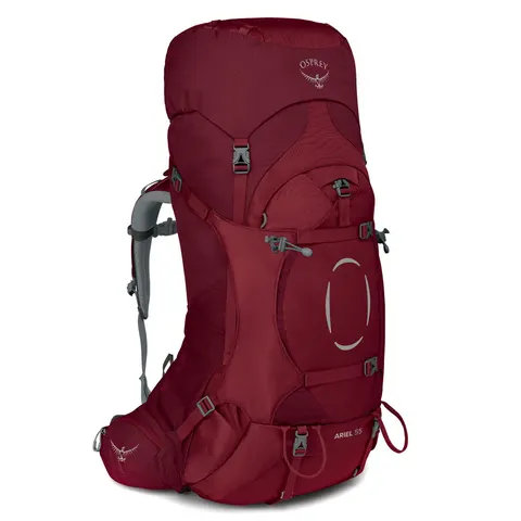 Trekingowy plecak damski Osprey Ariel 55 WXS/S - Claret Red