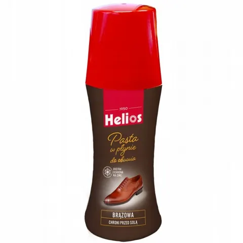 HELIOS Pasta do butów w płynie BRĄZOWA, 60 ml
