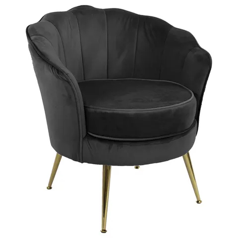 Fotel tapicerowany LUGANO BX-LE69 czarny velvet