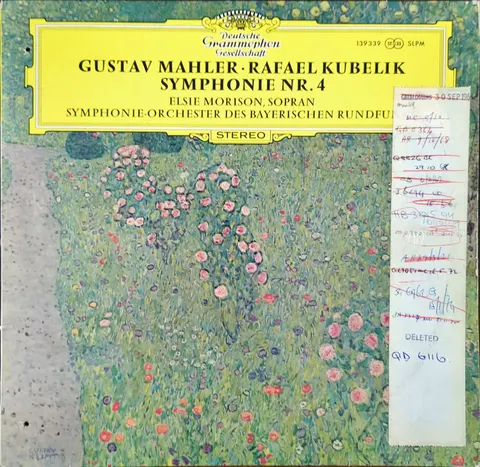 Gustav Mahler: Symphonie Nr. 4 LP 139339a Deutsche Grammophon EX