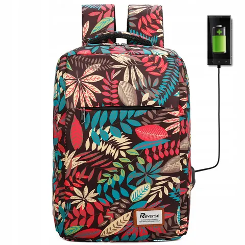 Reverse PLECAK do laptopa Torba na LAPTOP USB 15,6