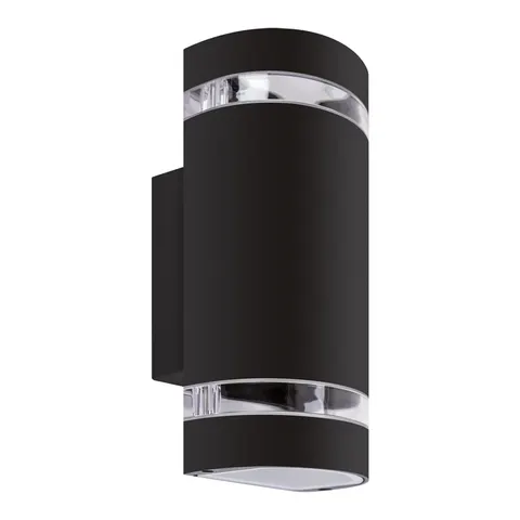 Oprawa elewacyjna, kinkiet hermetyczny IP54, 2xGU10, BRUNO 2xGU10 C BLACK; 04005, IDEUS STRUHM