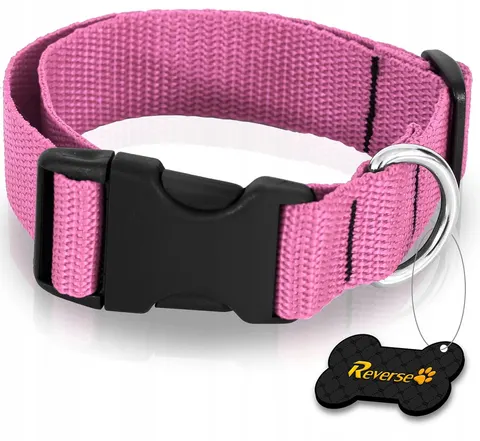 SOLIDNA OBROŻA TAŚMOWA DO PSA REGULOWANA 35-55cm L
