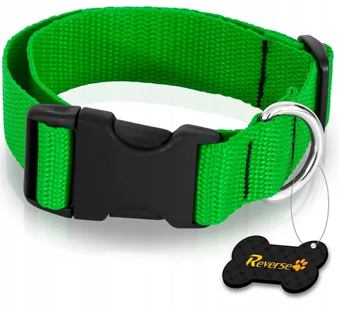 SOLIDNA OBROŻA TAŚMOWA DO PSA REGULOWANA 35-55cm L