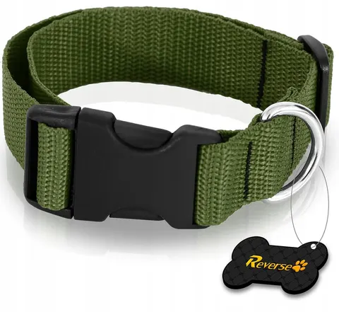 SOLIDNA OBROŻA TAŚMOWA DO PSA REGULOWANA 35-55cm L