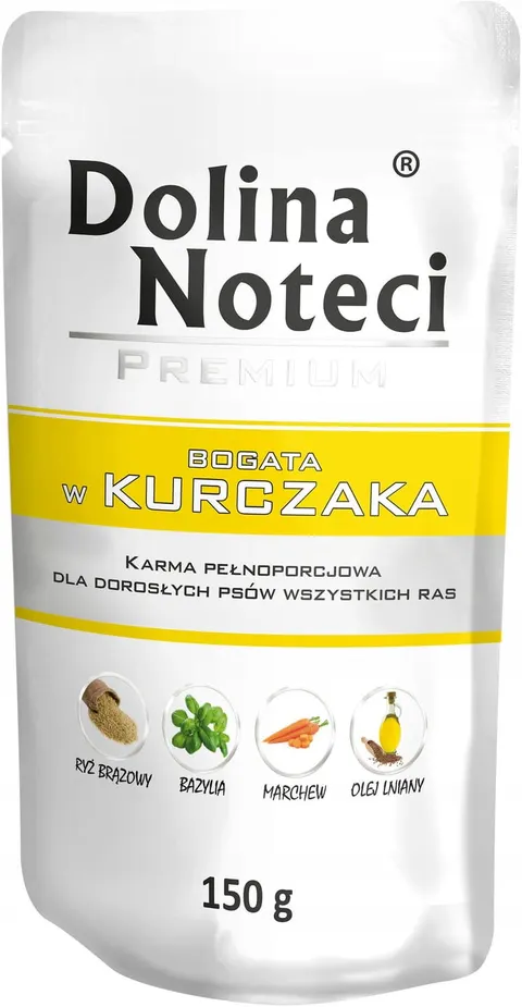MOKRA KARMA DLA PSA SASZETKA DOLINA NOTECI PREMIUM KURCZAK 150g