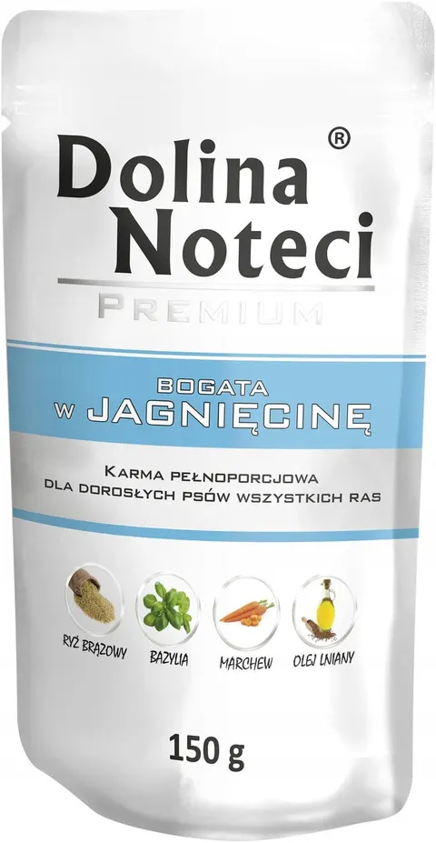 MOKRA KARMA DLA PSA SASZETKA DOLINA NOTECI PREMIUM JAGNIĘCINA 150g
