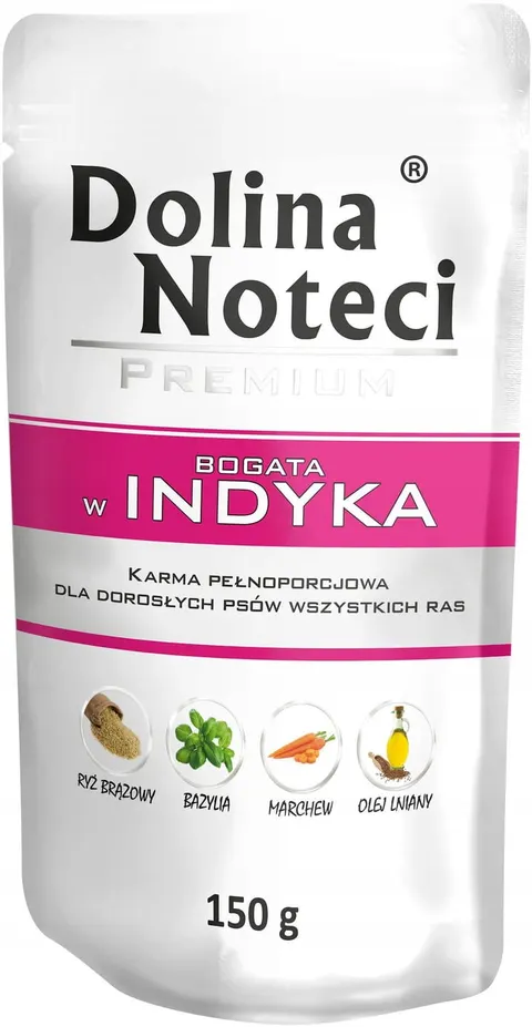 MOKRA KARMA DLA PSA SASZETKA DOLINA NOTECI PREMIUM INDYK150g