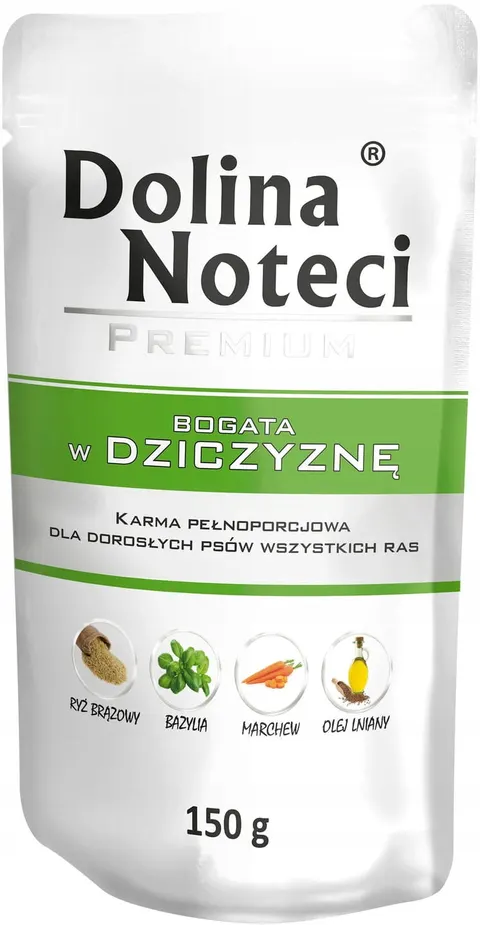 MOKRA KARMA DLA PSA SASZETKA DOLINA NOTECI PREMIUM DZICZYZNA 150g