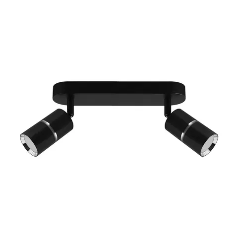 Oprawa ścienno-sufitowa DIOR SPT GU10 2L BLACK/CHROME