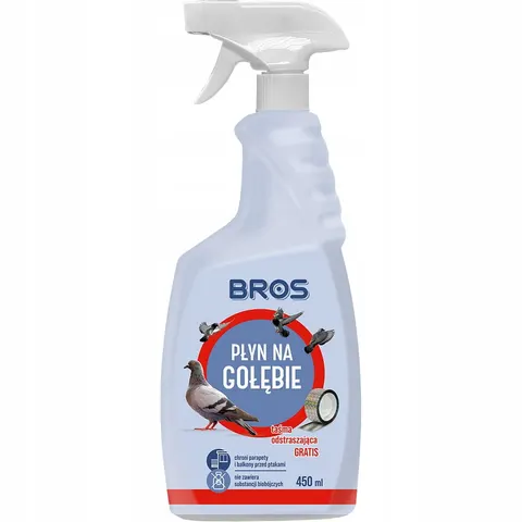 ŚRODEK SPRAY PREPARAT ODSTRASZAJĄCY GOŁĘBIE PTAKI WRÓBLE BROS 450ml