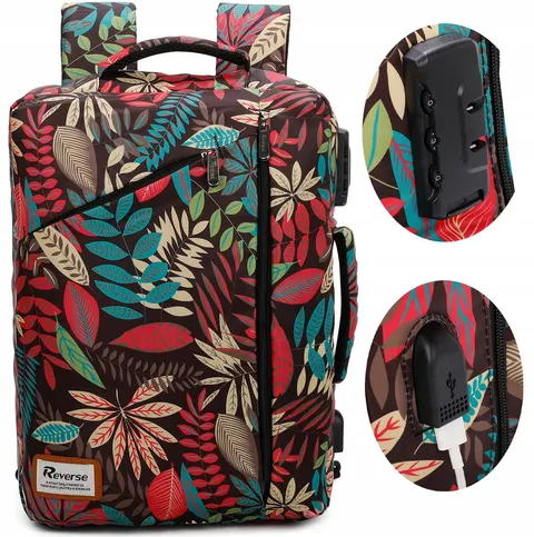 Reverse PLECAK do laptopa Torba na LAPTOP USB 15,6