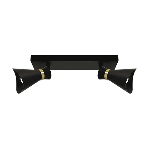 Oprawa ścienno-sufitowa LORETA SPT E14 2L BLACK/GOLDEN