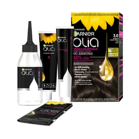 Garnier Olia farba do włosów 3.0 Bardzo Ciemny Brąz